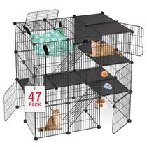 Gaiola para Gatos VISCOO 3 Andares 91x61x91cm para Uso Interno e Externo Gaiola para Gatos VISCOO 3 Andares 91x61x91cm para Uso Interno e Externo