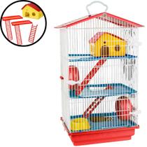 Gaiola para Hamster 3 Andar Teto Plástico Confortável Animais de Estimação Jel Plast Gaiola para Hamster 3 Andar Teto Plástico Confortável Animais de Estimação Jel Plast