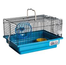 Gaiola Para Hamster Brasileirinha Cor Preto E Azul Jel Plast Pet Roe