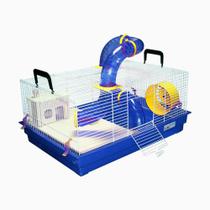 Gaiola para Hamster e Pequenos Roedores Montada - Play Ground Labirinto Azul