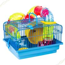 Gaiola Para Hamster Jel Plast Tubo Slim Reto Azul Azul Gaiola Para Hamster Jel Plast Tubo Slim Reto Azul Azul