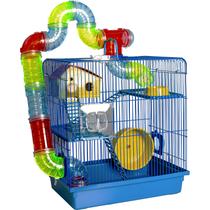 Gaiola Para Hamster Jel Plast Tubo Super Luxo 3 Andares