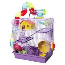 Gaiola para hamster tubo super luxo 3 andares