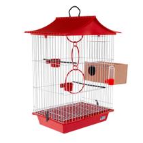 Gaiola Para Pássaros Calopsita Agapornis Periquitos Ninho Externo Completa Teto Chinês Gaiola Para Pássaros Calopsita Agapornis Periquitos Ninho Externo Completa Teto Chinês
