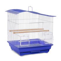 Gaiola para pássaros Prevue Pet Soho Wave Top Roof azul e branco SP41613B/W Gaiola para pássaros Prevue Pet Soho Wave Top Roof azul e branco SP41613B/W