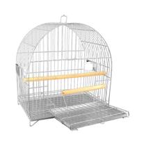 Gaiola para Pássaros Quatiguá Arco Duplex Prata para Papagaios