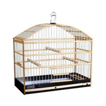 Gaiola para Pássaros Quatiguá Madeira e Fibra Meia-Lua para Pixarro