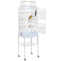 Gaiola para Pássaros Yaheetech 163 cm com Tampa Aberta e Suporte com Rodas Gaiola para Pássaros Yaheetech 163 cm com Tampa Aberta e Suporte com Rodas