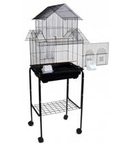 Gaiola para pássaros YML 5844 Pagoda com suporte, 45x35cm, preta