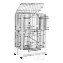 Gaiola para Pequenos Animais com Rodas Yaheetech, 4 Níveis, com Tampa Aberta e Bandeja Deslizante para Coelhos, Porquinhos-da-Índia, Furões e Chinchilas Gaiola para Pequenos Animais com Rodas Yaheetech, 4 Níveis, com Tampa Aberta e Bandeja Deslizante para Coelhos, Porquinhos-da-Índia, Furões e Chinchilas