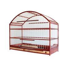 Gaiola Passarinho em Madeira Quadrada - Trinca Ferro - Coxo Baixo