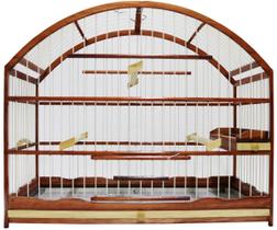 Gaiola Passarinho Em Madeira - Trinca Ferro / Picharro / Bico de Ferro - Coxo Alto