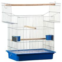Gaiola Pássaros Calopsita Italiana Duplex - Prata (P137) Gaiola Pássaros Calopsita Italiana Duplex - Prata (P137)