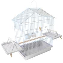 Gaiola Pássaros Mansos Calopsita Jelplast Branco