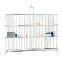 Gaiola Pássaros Quadrada Prata - Gaiolas Londrina