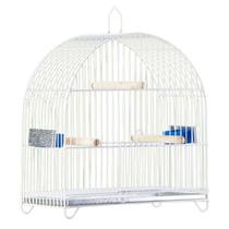 Gaiola Pássaros Redonda Branca E008 - Gaiolas Londrina