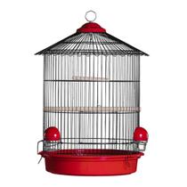 Gaiola Pássaros Redonda Chinesa Preta E129PR - Gaiolas Londrina