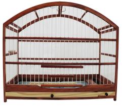 Gaiola Pequena Para Passarinho Em Madeira - Coleira / Coleiro / Coleirinha