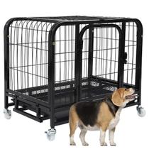 Gaiola Pet Cao Cachorro Gato Canil Pet Shop Bandeja Removivel Rodinhas Transporte Animal de Estimaçao Seguro Resistente