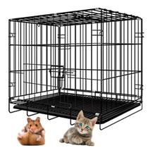 Gaiola Pet Coelho Hamster Gato Filhote Animal de Estimaçao Transporte Bandeja Removivel Seguro Resistente