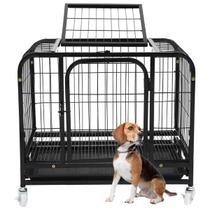 Gaiola Pet Gato Cao Cachorro Canil Animal de Estimaçao Pet Shop Bandeja Removivel Rodinhas Transporte Seguro Resistente