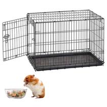 Gaiola Pet Gato Porquinho da India Hamster Filhote Animal de Estimaçao Bandeja Removivel Transporte Resistente Seguro