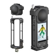 Gaiola SMALLRIG para Insta360 X4 com tampa de lente de silicone em alumínio