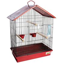 Gaiola Teto Plastico Pet Piu Black/Vermelho