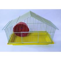 Gaiola Transporte Para Hamster Modelo Chalé Com Rodinha