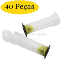 Gaiola Tubo Completa Kit 40 Unidades Criar Rainha Apicultura Gaiola Tubo Completa Kit 40 Unidades Criar Rainha Apicultura