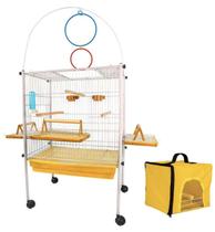 Gaiola Viveiro Calopsita Aves Triplex + Bolsa Playground