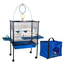 Gaiola Viveiro Calopsita Aves Triplex + Bolsa Playground