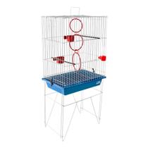 Gaiola Viveiro para Aves com Suporte e Acessórios Inclusos - Em Arame, Bandeja Removível Gaiola Viveiro para Aves com Suporte e Acessórios Inclusos - Em Arame, Bandeja Removível