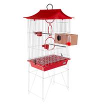 Gaiola Viveiro Para Pássaros Calopsita Agapornis Periquitos Ninho Externo Completa Teto Chinês Gaiola Viveiro Para Pássaros Calopsita Agapornis Periquitos Ninho Externo Completa Teto Chinês