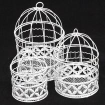 Gaiolas Aramada Redonda Branca 3 Unidades Ref. 171s3 Gaiolas Aramada Redonda Branca 3 Unidades Ref. 171s3