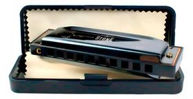 Gaita Boca Harmônica Orleans Stone Diatônica C Dó 10 Furos