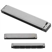 Gaita De Boca Harmônica Qisete 48 Furos Prata Para Iniciante