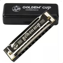 Gaita Profissional De Boca Harmonica Diatonica Em Dó Original - Golden Cup