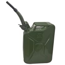 Galão Gasolina Militar Tanque Metálico 0.8Mm 20 Litros +Bico