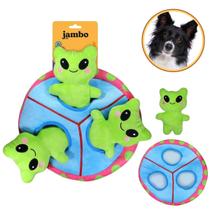 Galáxia Nave com 3 Aliens Jambo Pet Brinquedo Interativo Mordedor Pelúcia para Cachorros