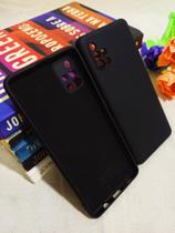 Galaxy A22 4g capa preta de silicone com forro - tiZi acessórios