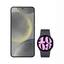Galaxy S24 256GB - Preto + Galaxy Watch6 LTE 40mm - Grafite