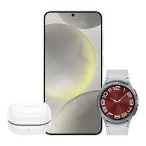 Galaxy S24+ 512GB - Cinza + Galaxy Watch6 Classic LTE 43mm - Prata + Galaxy Buds FE - Grafite