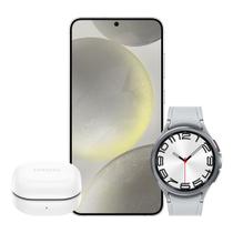 Galaxy S24+ 512GB - Cinza + Galaxy Watch6 Classic LTE 47mm - Prata + Galaxy Buds FE - Grafite - Samsung