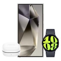 Galaxy S24 Ultra 1TB - Cinza + Galaxy Watch6 BT 44mm - Grafite + Galaxy Buds FE - Grafite - Samsung