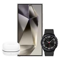 Galaxy S24 Ultra 1TB - Cinza + Galaxy Watch6 Classic LTE 43mm - Preto + Galaxy Buds FE - Grafite