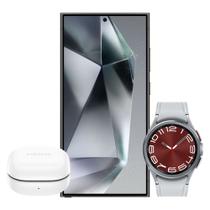 Galaxy S24 Ultra 1TB - Preto + Galaxy Watch6 Classic LTE 43mm - Prata + Galaxy Buds FE - Grafite - Samsung