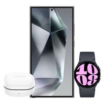 Galaxy S24 Ultra 1TB - Preto + Galaxy Watch6 LTE 40mm - Grafite + Galaxy Buds FE - Grafite - Samsung