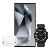 Galaxy S24 Ultra 512GB - Preto + Galaxy Watch6 Classic LTE 43mm - Preto + Galaxy Buds FE - Grafite