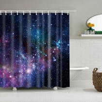 Galaxy Starry Sky Cortina de banho 180x200cm polieste impermeável - generic